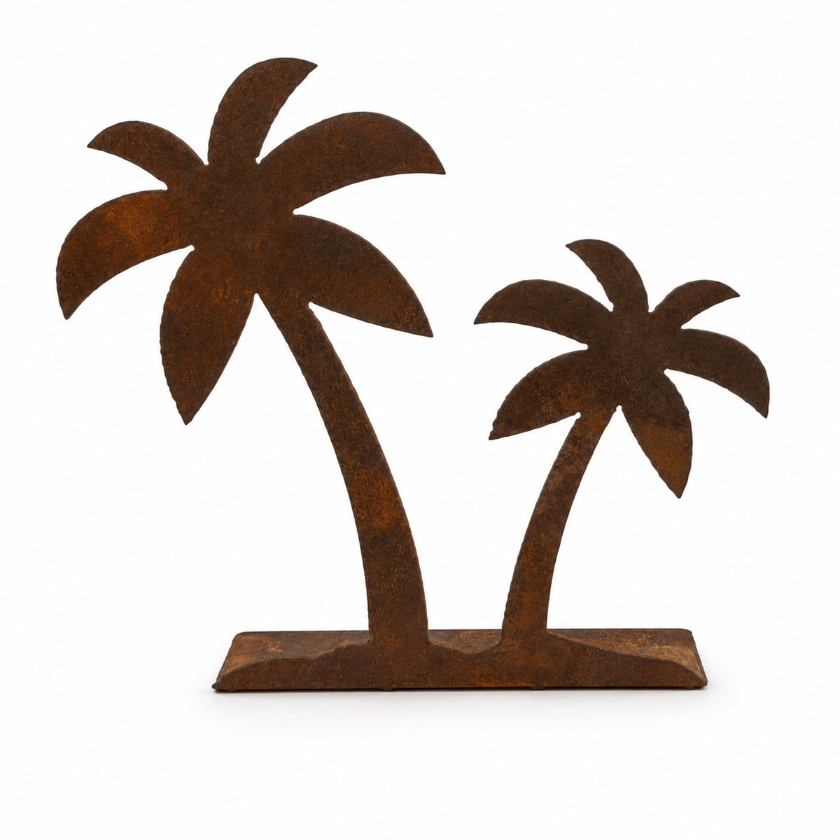 Rustic Metal Double Palm Trees – Traditional Nativity Add-On Standee