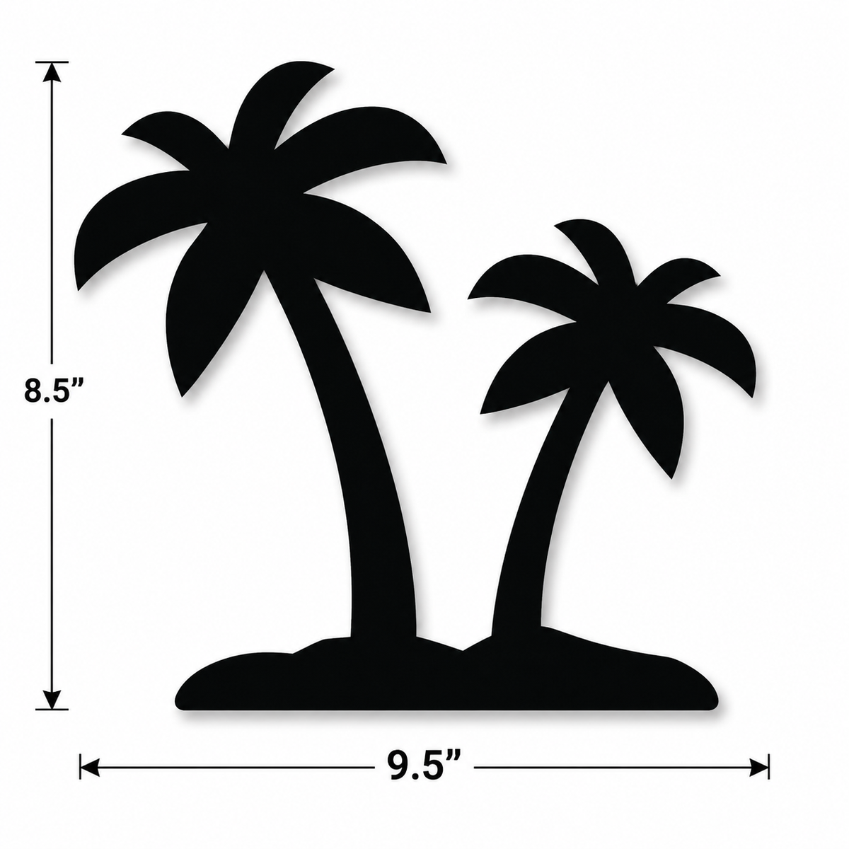 Rustic Metal Double Palm Trees – Traditional Nativity Add-On Standee