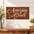 Rustic Metal Large Sign "Amazing Grace"