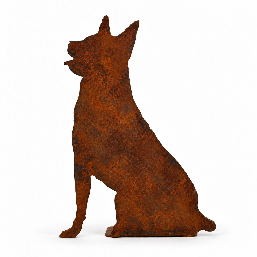 Rustic Metal Blue Heeler – Western and Southwest Nativity Add-On Standee