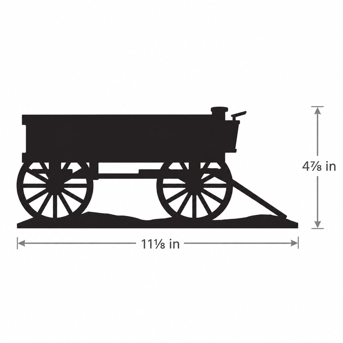 Rustic Metal Buckboard Wagon Add-On for Western & Southwestern Nativities