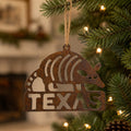 Dillo Texas Armadillo Ornament | Rustic Metal Texas Christmas Decor