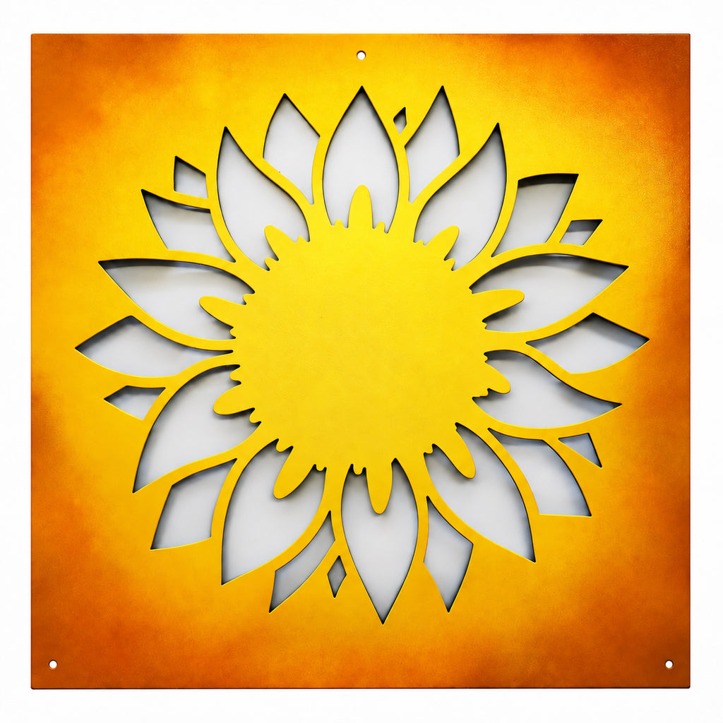 Rusty Decor Sunflower Metal Wall Art