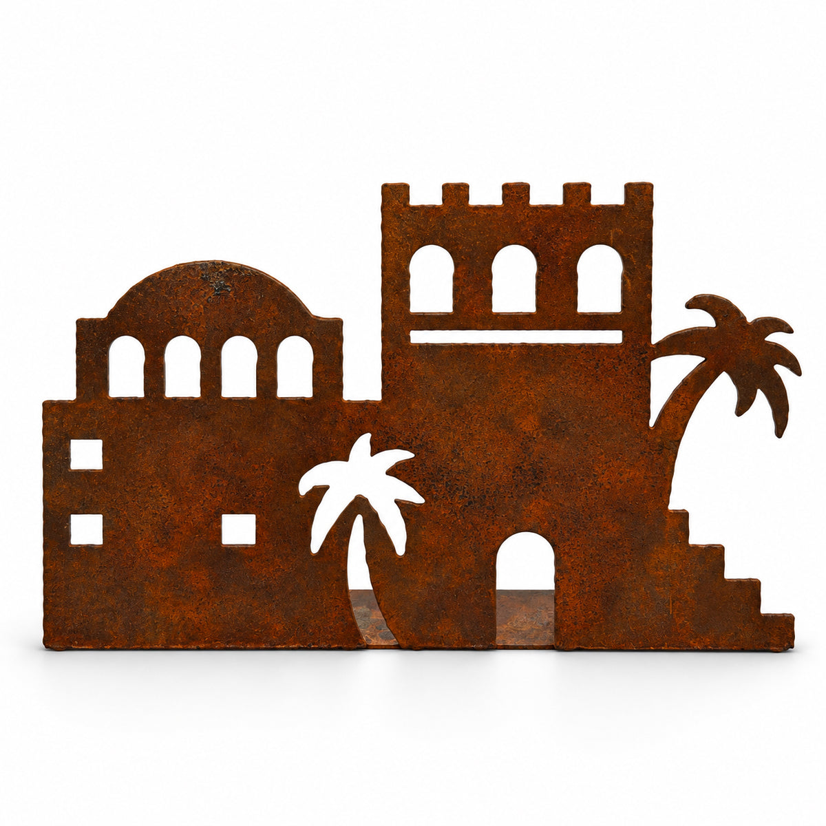 Rustic Metal Nativity Building Four - Bethlehem City Scene Collection