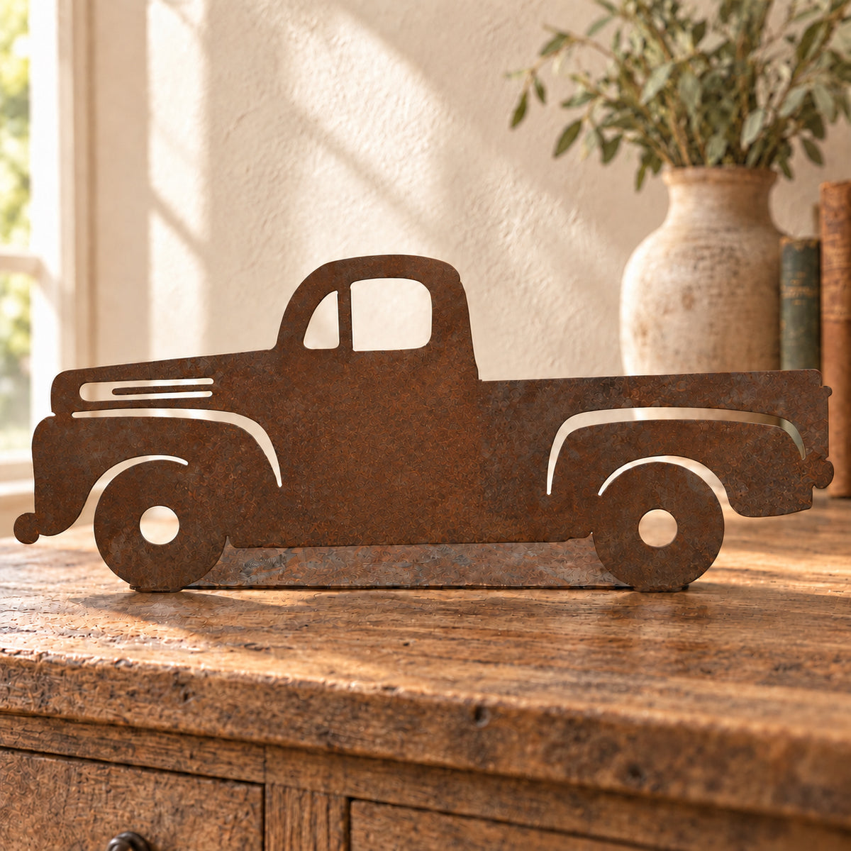Rustic Metal Old Truck Add-On for Western and Southwestern Nativities