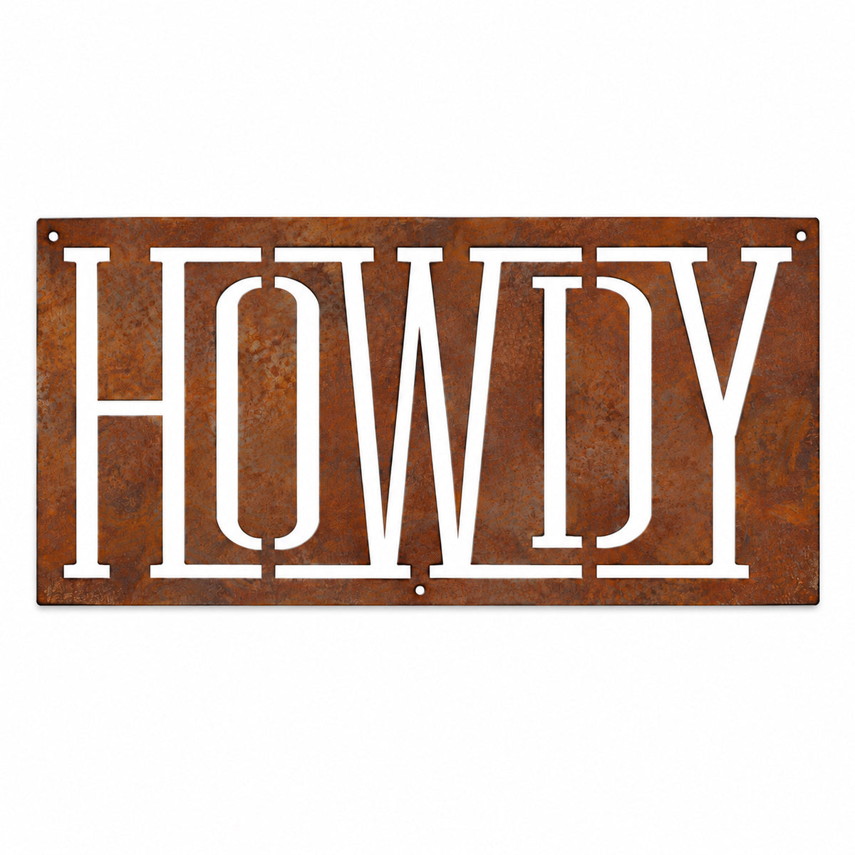 Rustic Metal "Howdy" Sign