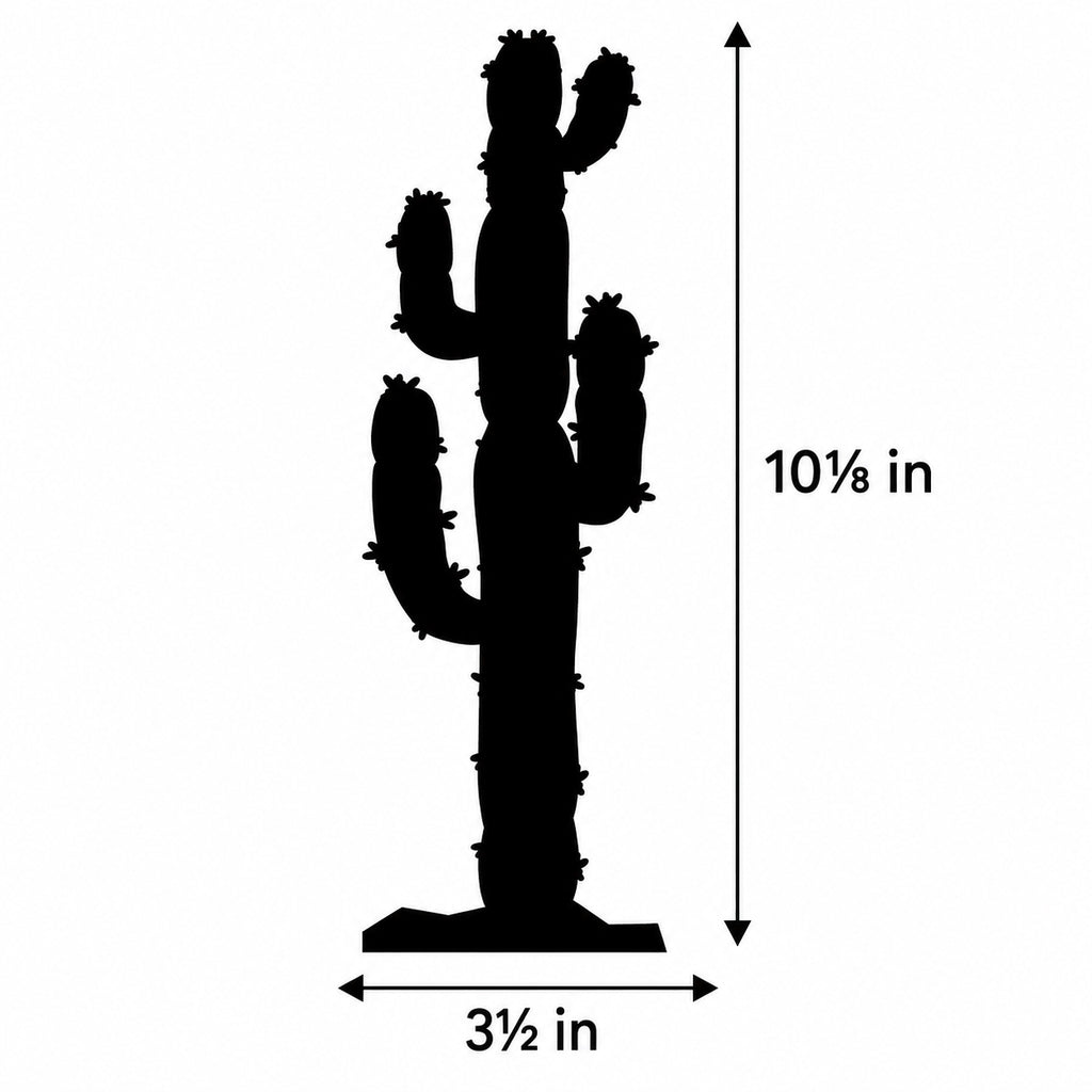 Rustic Metal Saguaro Cactus – Western and Southwest Nativity Add-On Standee