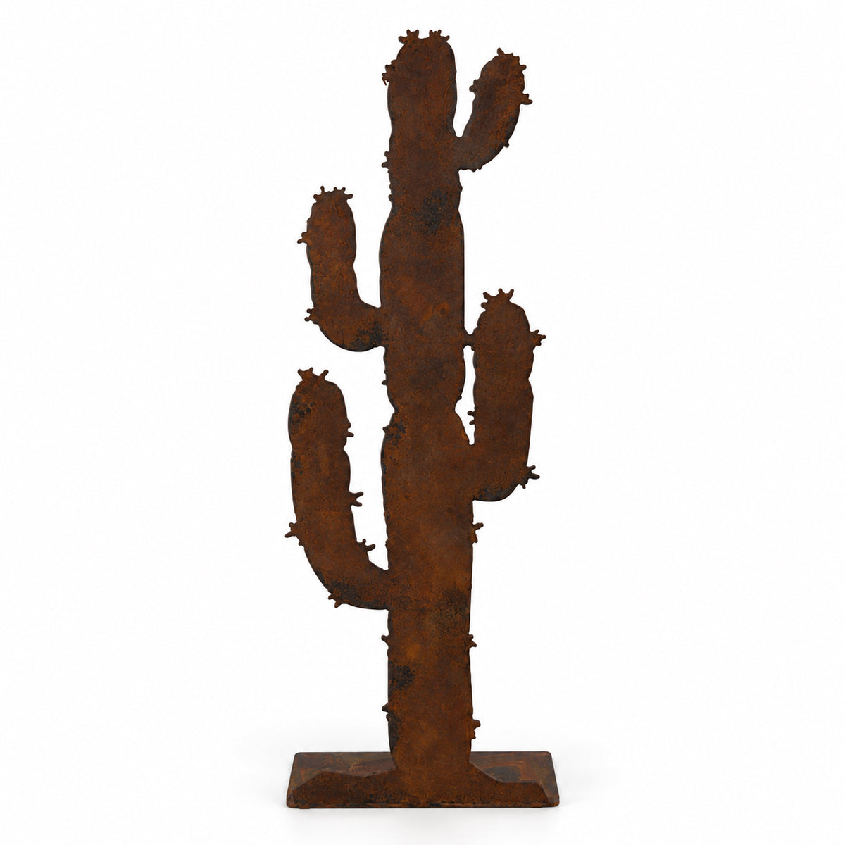 Rustic Metal Saguaro Cactus – Western and Southwest Nativity Add-On Standee