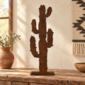 Rustic Metal Saguaro Cactus – Western and Southwest Nativity Add-On Standee