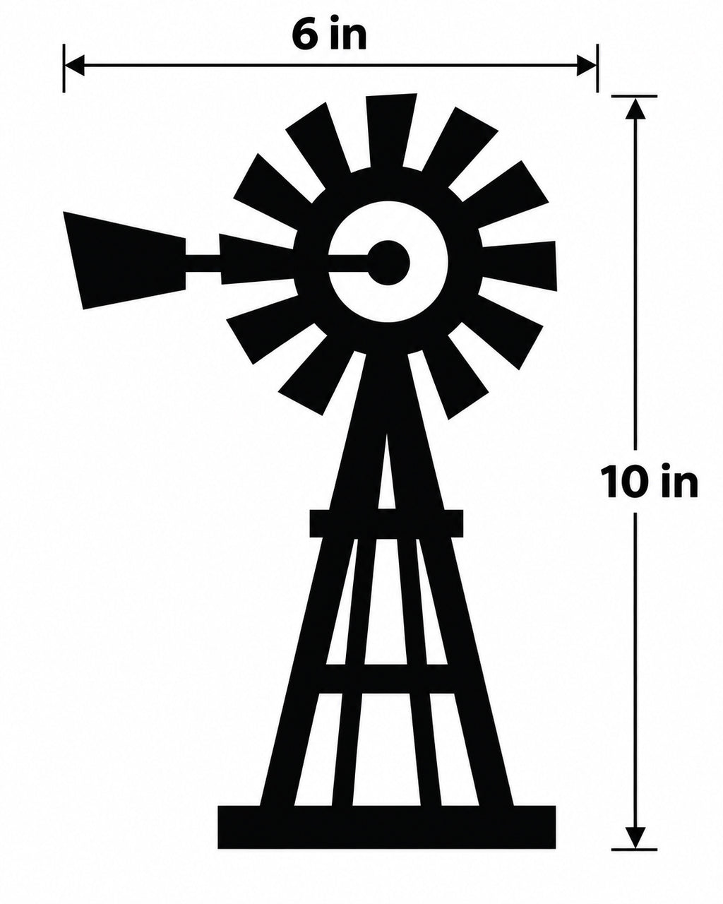 Rustic Metal Windmill – Western and Southwest Nativity Add-On Standee