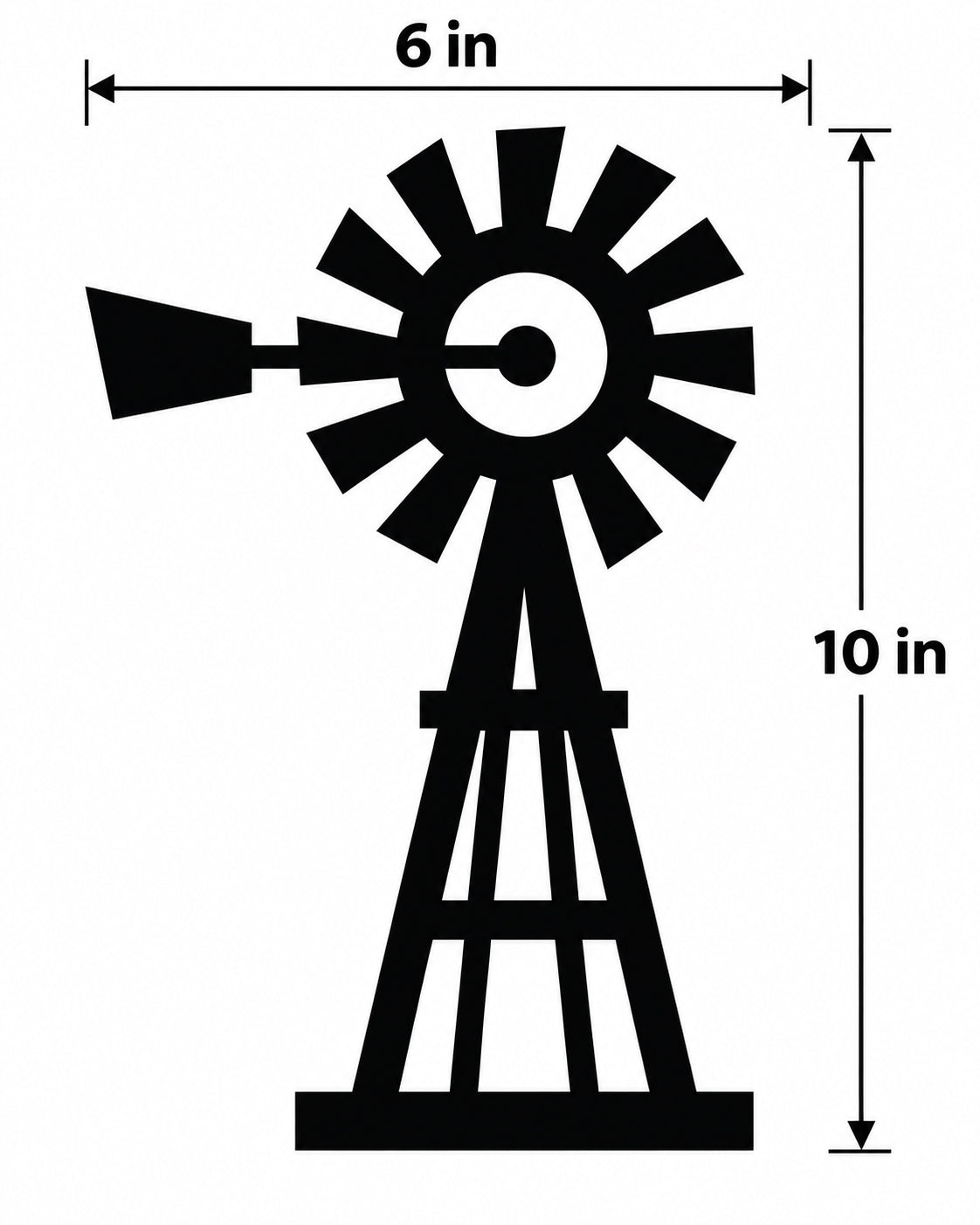 Rustic Metal Windmill – Western and Southwest Nativity Add-On Standee